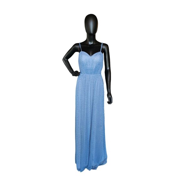 Bari Jay Dresses & Skirts - Bari Jay Blue Sequin Spaghetti Strap
